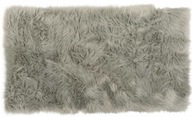 Šedý koberec z imitácie kože PATCHWORK 70x140cm