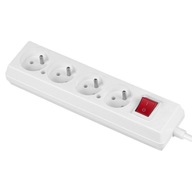 Jonex Predlžovací kábel 4x2P+Z s vypínačom 1,5m biely Jonex Predlžovací kábel 4x2P+Z s vypínačom 1,5m biely