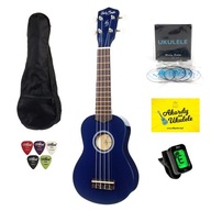 Harley Benton Blue ukulele + sada príslušenstva