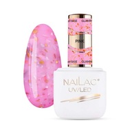 2v1 Ružová gumená základňa s časticami 7ml Glammy 2v1 Ružová gumená základňa s časticami 7ml Glammy