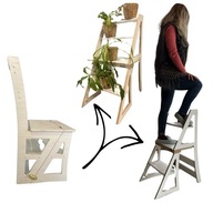 STOLIČKA + REBRÍK + POLICA 3v1 MDF drevo bezpečná borovica ECO SMART STOLIČKA + REBRÍK + POLICA 3v1 MDF drevo bezpečná borovica ECO SMART