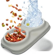 DVOJITÁ MISKA PRE PSA A MAČKU, PROTIŠMYK + STOJAN 2x300ml BÉŽOVÁ DVOJITÁ MISKA PRE PSA A MAČKU, PROTIŠMYK + STOJAN 2x300ml BÉŽOVÁ