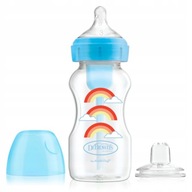 Fľaša Dr Browna 270 ml, náustok a cumlík 6m+ modrá