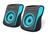 2.0 reproduktory FLAMENCO čierno-modré stereo USB 2.0 reproduktory FLAMENCO čierno-modré stereo USB