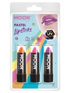 Rúž Neon UV Rúž na pery LIPSTICK pastel 3ks