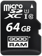 GOODRAM UHS1 CL10 PAMÄŤOVÁ KARTA microSD 64 GB + ADAPTÉR 100 MB