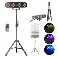 Mobilný DJ LED PAR reflektor RGB na diaľkové ovládanie statívu Mobilný DJ LED PAR reflektor RGB na diaľkové ovládanie statívu