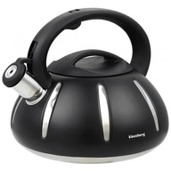 Tradičná varná kanvica s píšťalkou 3L Induction GAS Black KLAUSBERG Tradičná varná kanvica s píšťalkou 3L Induction GAS Black KLAUSBERG