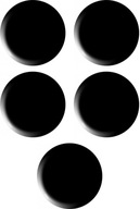 Magnety na tabuľu Tetis black 30mm/5