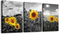 Obrazový triptych grafika obývačka slnečnice 3x stena Obrazový triptych grafika obývačka slnečnice 3x stena