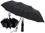 Automatický dáždnik Čierny Silný dáždnik FIBER