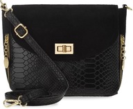 Kožená SUEDE Italian PELLE Messenger taška
