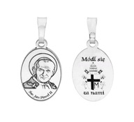 Strieborný medailón Ag 925 Svätý Ján Pavol II MDC004