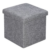 ŠEDÝ SKLADACÍ PUF, KUFOR, SEDAČKA, ÚSKLAD, LAVIČKA ŠEDÝ SKLADACÍ PUF, KUFOR, SEDAČKA, ÚSKLAD, LAVIČKA