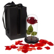 Darčeková ruža na Valentína v LED skle pre jej priateľku na Valentína