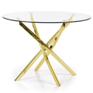 Okrúhly stôl 100 cm do Glamour jedálne RAYO Gold