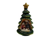 Vianočný betlehem, svätá rodina, vianočný stromček