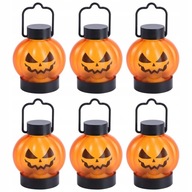 6 kusov Halloweenskych nočných dekoratívnych LED lámp