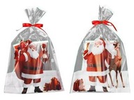 VIANOČNÉ SANTA tašky celofánové 25x40 25 NMT VIANOČNÉ SANTA tašky celofánové 25x40 25 NMT