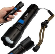 COBA LED ZOOM XHP50 18650 taktická vojenská baterka 5 režimov USB L116 COBA LED ZOOM XHP50 18650 taktická vojenská baterka 5 režimov USB L116