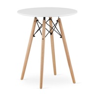 TODI Stôl okrúhly 60cm - biely