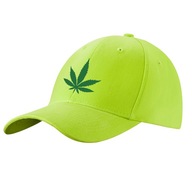 Bejzbalová čiapka MARIHUANA LEAF JOINT THC, neónovo zelená výšivka Bejzbalová čiapka MARIHUANA LEAF JOINT THC, neónovo zelená výšivka
