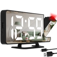 Budík digitálne hodinky projektor LED zrkadlo Budík digitálne hodinky projektor LED zrkadlo