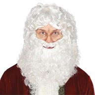SANTA CLAUS Parochňa brada vlásky na tvári vianočné vlásky SANTA CLAUS Parochňa brada vlásky na tvári vianočné vlásky