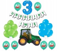 Sada balónov Farm Tractor 3 narodeniny + meno Sada balónov Farm Tractor 3 narodeniny + meno