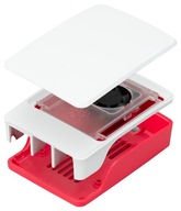 Oficiálne puzdro Raspberry Pi 5 – biele a červené s ventilátorom Oficiálne puzdro Raspberry Pi 5 – biele a červené s ventilátorom