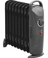 Elektrický olejový radiátor, 9 rebier, 900W, termostat MINI, čierny VOLTENO Elektrický olejový radiátor, 9 rebier, 900W, termostat MINI, čierny VOLTENO