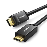 DisplayPort - HDMI kábel Ugreen DP101 4K 3m - čierny