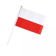 Poľská vlajka malý banner 14 x 21 cm 10 kusov
