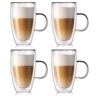 4x THERMAL sklo s dvojitou stenou na kávu, latte, čaj a nápoje 4x THERMAL sklo s dvojitou stenou na kávu, latte, čaj a nápoje