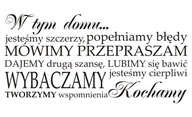 Nápis na stene, nálepka - V tomto dome... - 60 Nápis na stene, nálepka - V tomto dome... - 60