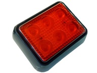 Svietidlo 6 LED signalizačný maják červený 12v 24v