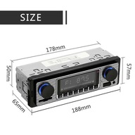 Bluetooth autorádio Vintage s dvojitým gombíkom