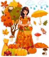 Jesenná dekorácia Lady Jesenná veľkosť XXL