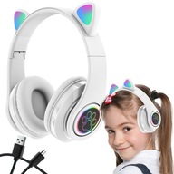 BLUETOOTH LED RGB SLÚCHADLÁ PRE DETSKÉ MAČACIE UŠI BLUETOOTH LED RGB SLÚCHADLÁ PRE DETSKÉ MAČACIE UŠI