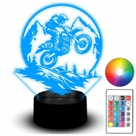 Soška LED Night Light RGB 3D gravírovanie Motocross Cross Motocykel Enduro Soška LED Night Light RGB 3D gravírovanie Motocross Cross Motocykel Enduro