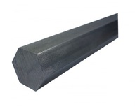 Šesťhranná ťahaná oceľová tyč S27 mm, dĺžka 500 mm Šesťhranná ťahaná oceľová tyč S27 mm, dĺžka 500 mm