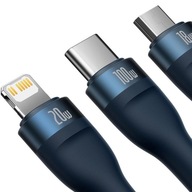 Kábel Baseus 3v1 USB-C Lightning 100W 1,5 MicroUSB Kábel Baseus 3v1 USB-C Lightning 100W 1,5 MicroUSB