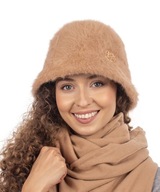 Dámska čiapka alpaky Bucket Klobúk Elegantná Angora Camel Dámska čiapka alpaky Bucket Klobúk Elegantná Angora Camel
