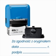 Pečiatka, pečiatky ZA SÚLADU S ORIGINÁLNYM DÁTUM PODPIS 14x36, Colop 20 Pečiatka, pečiatky ZA SÚLADU S ORIGINÁLNYM DÁTUM PODPIS 14x36, Colop 20
