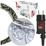 VIANOČNÉ SVIETIDLÁ DRÔTOVÉ diódy NITE SLZY BIELE SVETLO 4M 40 LED + ČASOVAČ VIANOČNÉ SVIETIDLÁ DRÔTOVÉ diódy NITE SLZY BIELE SVETLO 4M 40 LED + ČASOVAČ