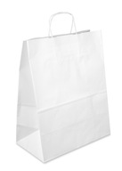 Kraft papierová taška 32x17x39cm biela 200 ks.