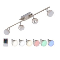 Nastaviteľné svietidlo 4x RGB LED s diaľkovým ovládaním, 16 farieb Nastaviteľné svietidlo 4x RGB LED s diaľkovým ovládaním, 16 farieb