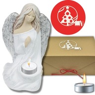 Vianočné darčekové dekorácie anjel TEALIGHT