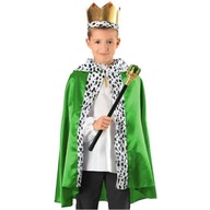 KRÁĽ kostým kráľ ZELENÝ plášť S žezlom kráľovská KORUNKA betlehem UNIW KRÁĽ kostým kráľ ZELENÝ plášť S žezlom kráľovská KORUNKA betlehem UNIW