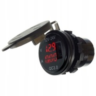 VSTAVANÁ NABÍJAČKA DO AUTO 12V-24V USB QC3.0 voltmeter VSTAVANÁ NABÍJAČKA DO AUTO 12V-24V USB QC3.0 voltmeter